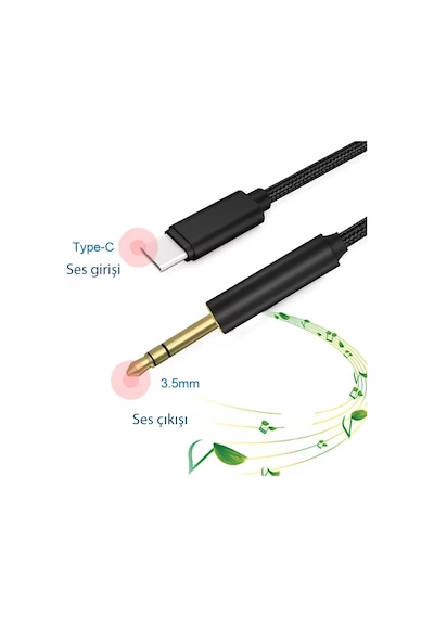 Eıma Em-02c Type-c To 3.5mm Aux Kablo Dac Destekli