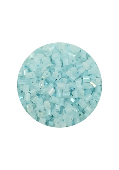 Kesme Cam Boncuk 2mm - 60 Gram - Maz Buz Mavi - Bnc369