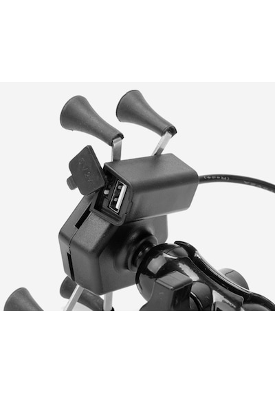 Motosiklet Usb Şarj Ve Telefon Tutucu Gidon Bağlamalı 2.1A Hızlı N11.3830