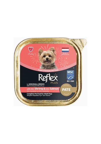 Reflex Plus Pate Karidesli ve Somonlu Küçük Irk Yetişkin Köpek Maması 85 G