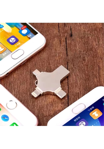 Otg 4in1 Cep Telefonu Çok Fonksiyonlu Usb Flash Bellek 64 Gb Type-c, Micro Sd Ve Kart Okuyucu 1 Adet
