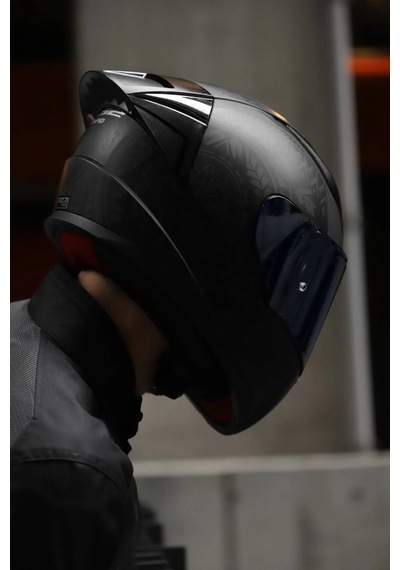 Rapıd 2 Race Takaroa Mat Siyah Kask + Spoiler Mat Siyah