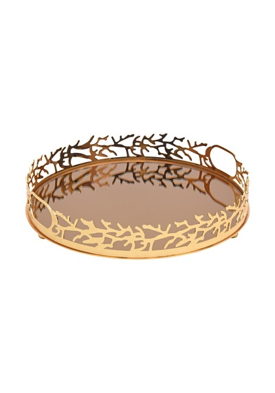 Canba M Gold Yuvarlak Tepsi 34 cm