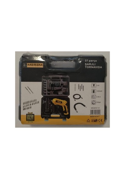 1 141 Şarjlı Vidalama Tornavida 37 Parça Takım Çantalı 4 Volt 4.0-4.4 Ah Manyetik 2 Yıl, 254536587932