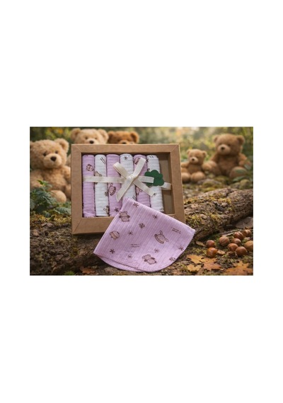 %100 Coton 7li Bebek Ağız Silme Mendili 06 Diğer