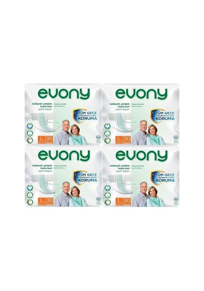 Hasta Bezi Yetişkin Bel Bantlı Tekstil Yüzey L-büyük Boy 120 Adet 4pk 30 Tek Ebat