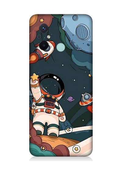 Xiaomi Redmi 12c Uyumlu Silikon Kılıf Sevimli Astronot Uzay Macerası