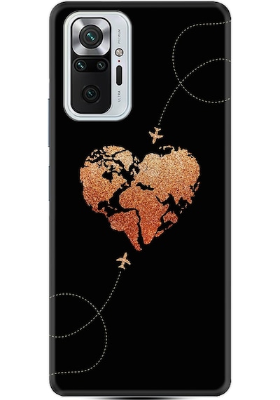 Xiaomi Redmi Note 10 Pro Kılıf Desenli Black Wolf 1721