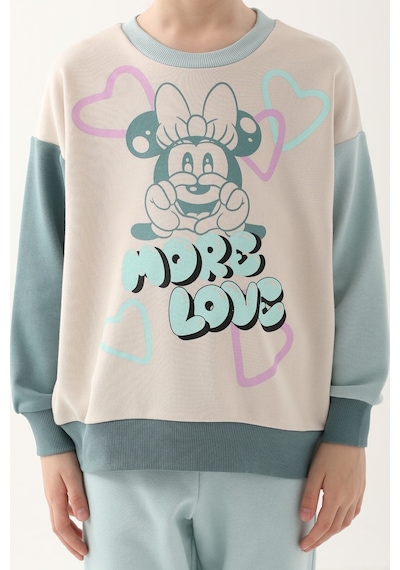 Minnie Mouse Bej Kız Çocuk Eşofman Takımı Bej
