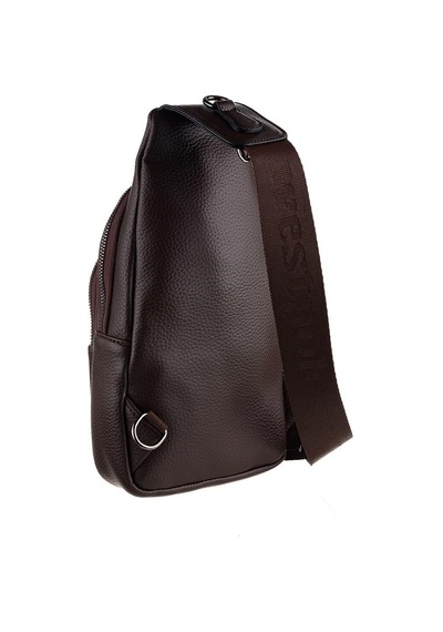 Westpolo Vegan Deri Unisex Çapraz Göğüs Ve Omuz Çantası Body Bag - 7006 Kahverengi