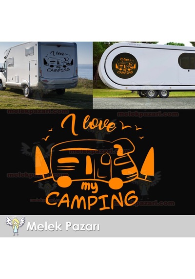 I Love Camping Kamp Karavan Sticker