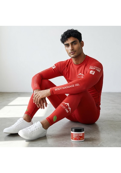 Deep Fıre 3 Kavanoz Vücut Masaj Jeli Sports Recovery Body Massage Gel 3x100 Mg