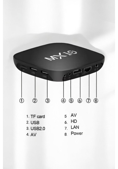 4k Tv Uyumlu Hd Çözünürlüklü Mx Box S 8 Gb Çok Renkli