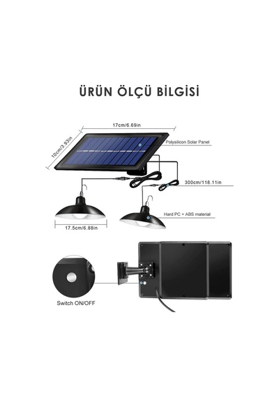 Technosmart Solar 2 Lambalı Askılı Kumandalı Renk Ve Seviye Seçen