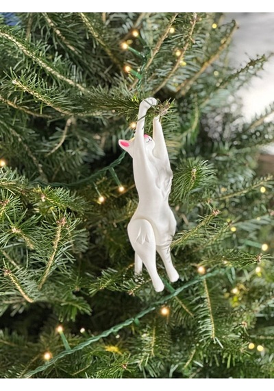 3d Baskı Kedi Yılbaşı Ağacı Süsü Pla Malzeme Dekoratif Obje 16 Cm