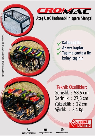 Ateş Üstü Katlanabilir Izgara