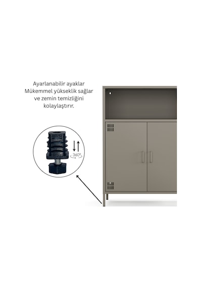 Pera Metal Dolap 2 Kapılı, Açık Raflı 80,50 X 40 X 109,50 Cm - 9 Renk Seçeneği Bulunmaktadır Gri Pera Metal Dolap 2 Kapılı, Açık Raflı 80,50 X 40 X 109,50 Cm - 9 Renk Seçeneği Bulunmaktadır Gri