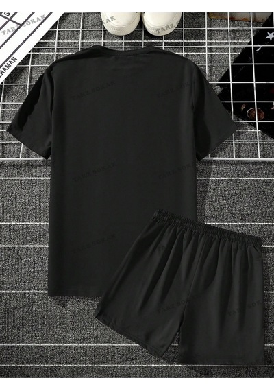 Tarzsokak Alt/üst T-shirt Ve Şort Takımı Kod Alt156 Siyah