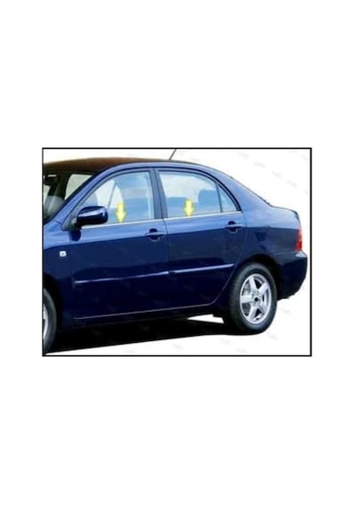 Toyota Corolla Krom Cam Çıtası 2002-2007 4prç