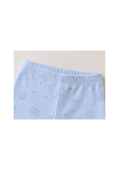 H&c Coolboy H&c %100 Pamuk Jakarlı Kuzu Desenli Bebek Tek Alt Pantolon 0-36 Ay mavi