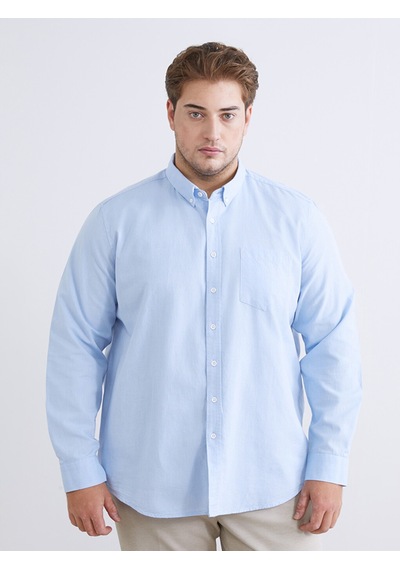 Lcwaıkıkı Classic Mavi Regular Fit Uzun Kollu Oxford Erkek Gömlek