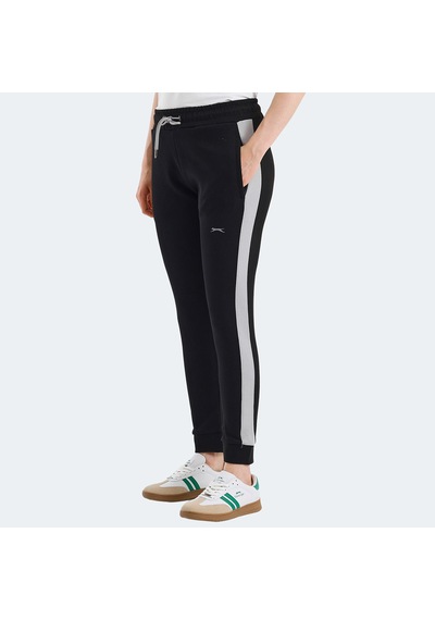 Slazenger VEVA Kadın Cepli Siyah Eşofman Altı