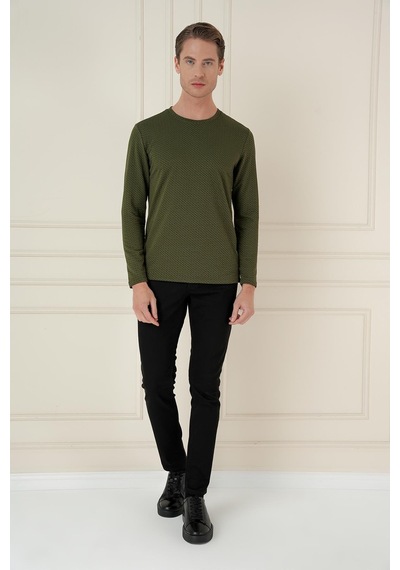 Efor Ts 889 Slim Fit Haki Spor T-shirt Haki