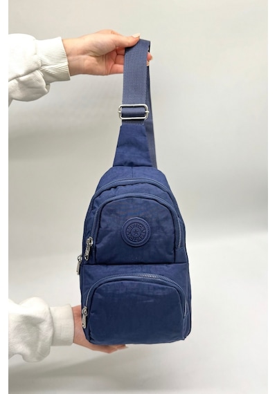 Su Geçirmez Kumaş Lacivert Unisex Body Bag Çapraz Omuz Çantası Lacivert