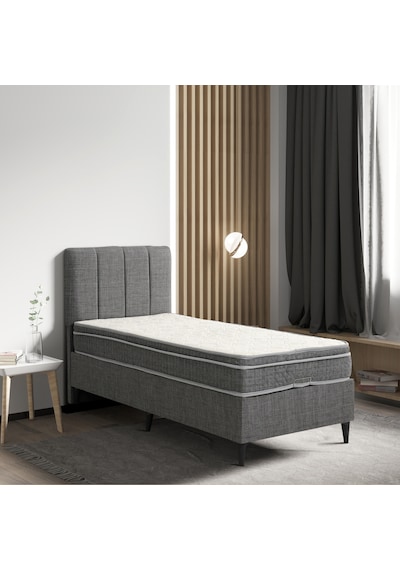 Relax Gri Yatak Baza Başlık Seti 3 Ü Bir Arada Konuma Özel Teslimat 100 x 200 CM