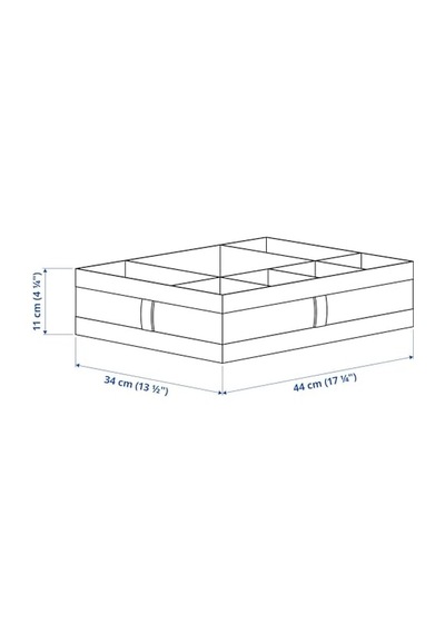 Çekmece İçi Bölmeli Kutu, Koyu Gri Renk 44x34x11 Cm Takı-kemer-aksesuar Düzenleyici Organizer Açık Bej