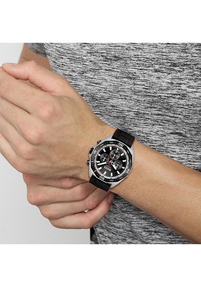 Hugo Boss HB1513969 Silikon Siyah 44 mm Erkek Kol Saati