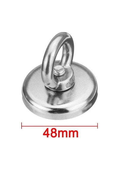 48 Mm Halkalı Neodyum Pot Mıknatıs Süper Güçlü Fishing Magnet Kurtarma Mıknatısı