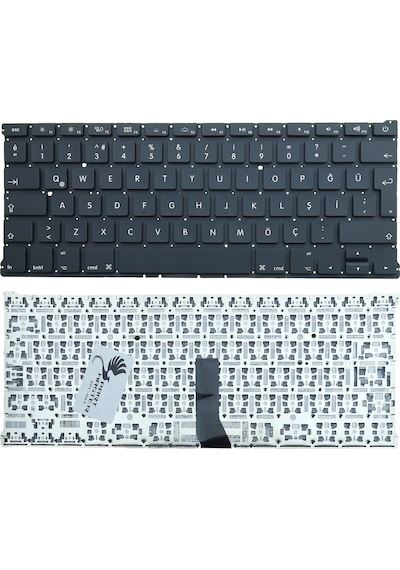 Apple Uyumlu MacBook Air 13" A1466 EMC 3178 Klavye (Büyük Enter - TR)