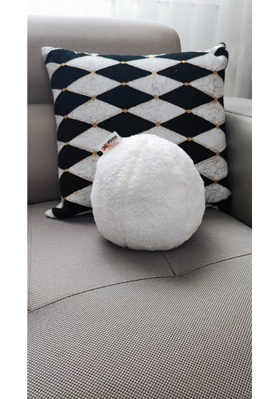 Top Kırlent Yastık 1 Küçük Ekru 25 Cm
