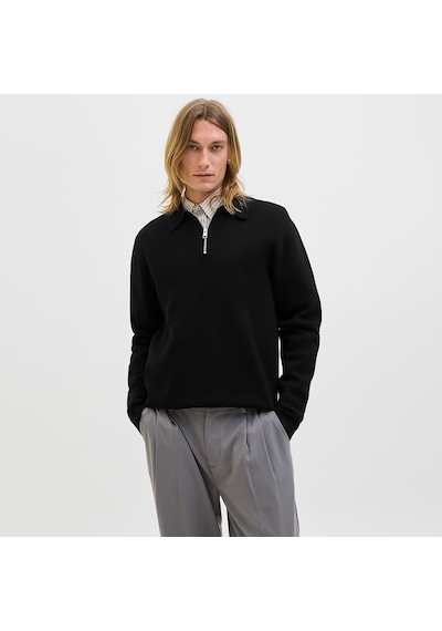 Jack & Jones Milano Stitch Erkek Siyah Sweatshirt 12281743-b Siyah