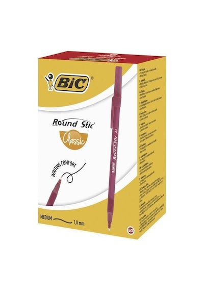 Bic Round Stick Tükenmez Kalem 60'lı Kutu