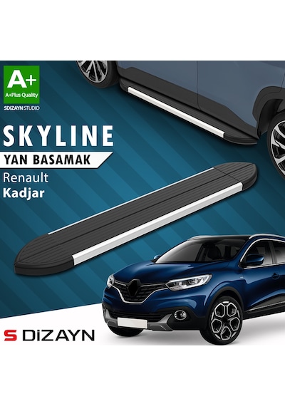 S-dizayn Renault Kadjar Skyline Aluminyum Yan Basamak 173 Cm 2015-2022 A+ Kalite