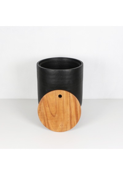 Kivona Carving Mungur Sehpa & Gizli Saklama 40x52 Cm Siyah-kahverengi