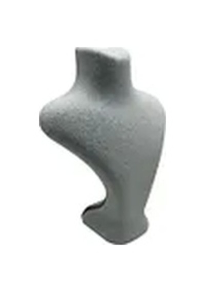Yerli Üretim Londra Model Süet Kumaş Gri Renk 16/12 Cm Kolye Sergileme Mankeni Çok Renkli