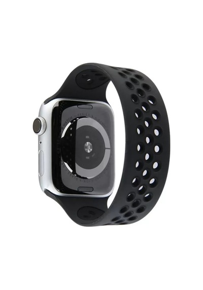 Watch 38mm Ayarlı Delikli Silikon Kordon - Siyah-siyah Diğer