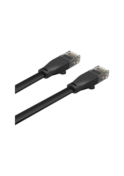 Unıtek Cat6 Patch Kablo 10mt Flat 1gbps, Siyah C1813gbk