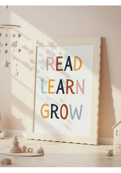 Read Learn Grow Dijital Baskı Poster V8 Çerçevesiz