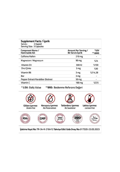 Balance Electrolyte Caffeine 210 Mg 90 Capsules