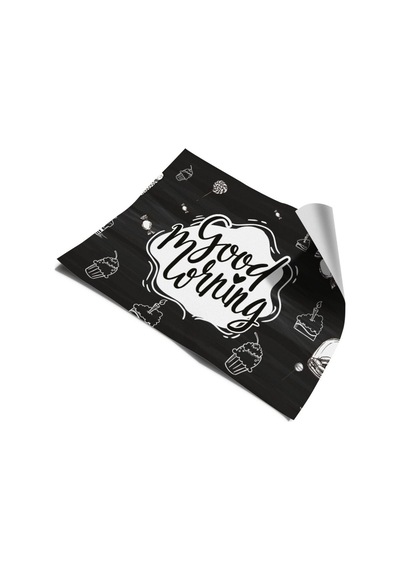 Mutfak Tezgah Arası Kendinden Yapışkanlı Folyo Kaplama Coffee Time Siyah Beyaz 60cmx100cm