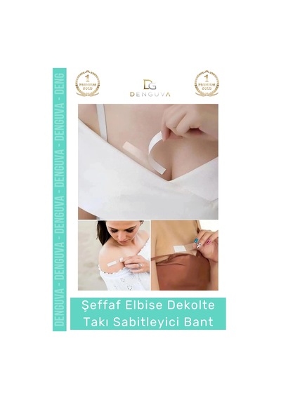 Kıyafetbandı Şeffaf Çift Taraflı Vücut Kıyafet Sabitleyici Yaka Bluz Elbise Kaydırmaz 36 Parça Bant