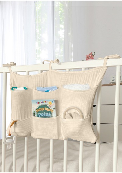Bebek Beşik Yanı Organizer 6 Cepli Pratik Organizer Bej