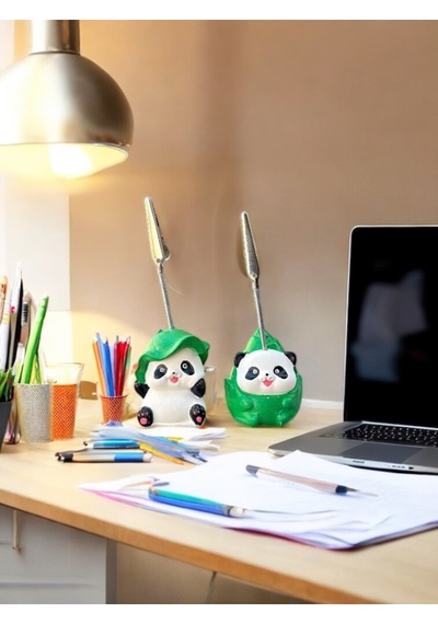 2'li Kawaii Sevimli Bambu Temalı Panda Fotoğraf Ve Not Tutucu - Ofis Masa Not Tutacağı Çok Renkli