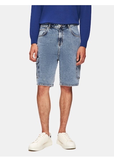 Ltb Marıno Short Orta Bel Rahat Kesim Açık Mavi Jean Bermuda Açık Mavi L