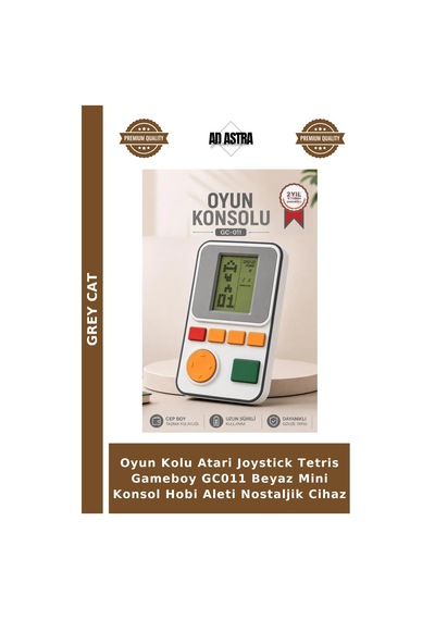 Oyun Kolu Atari Joystick Tetris Gameboy Gc011 Beyaz Mini Konsol Hobi Aleti Nostaljik Cihaz