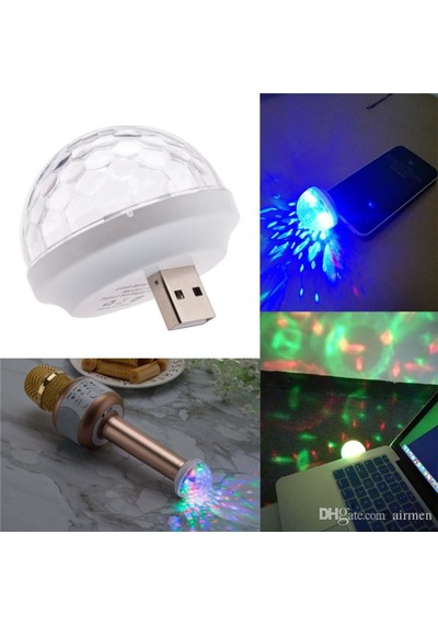 Apple Uyumlu iPhone Android Mini Sihirli Disko Topu 4W Led Usb Küre Magic Ball (339992130)
